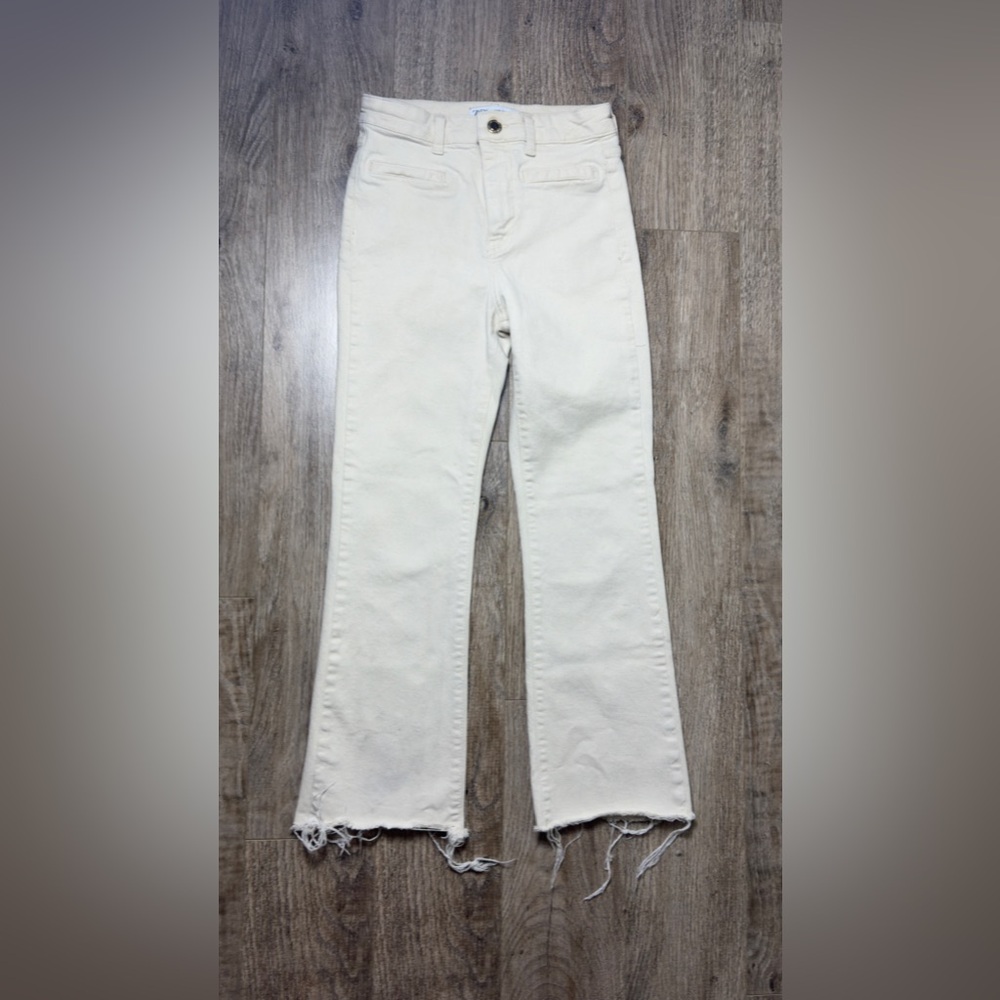 Zara Cream Flare Jeans